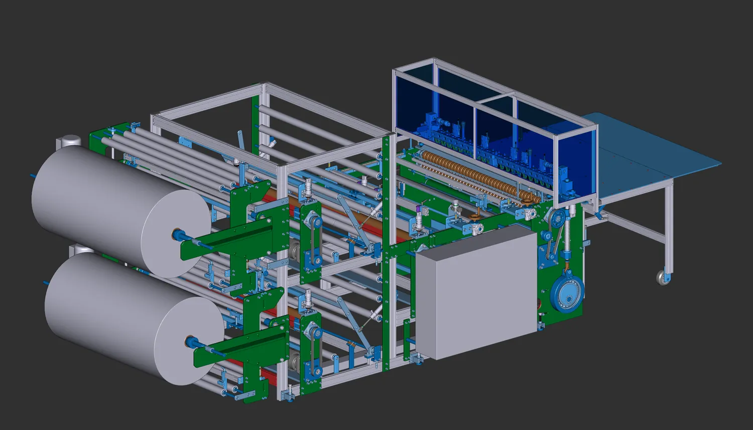 3D model dvojitého odvíječe